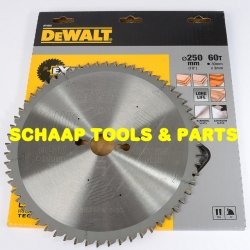 Cirkelzaagblad extreme 250x30mm 60 tanden Trapezium negatief SERIES 60 | DT4352